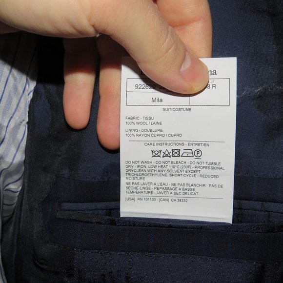 Ermenegildo Zegna 15milmil15 Blue Striped Recent Two Button Suit Jacket 48R - Picture 9 of 10